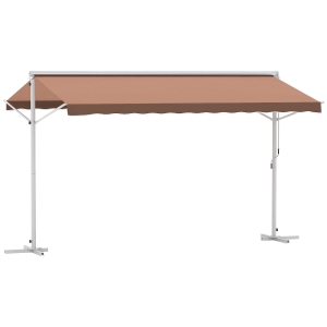 Outsunny Standmarkise, Neigungsverstellbar, Farbe: Grau, 4 x 3 m