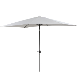 Outsunny Ombrellone Rettangolare in Alluminio Bianco Crema 2 x 3 m