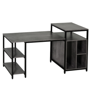 Bureau informatique multimédia avec multi-rangements grand plateau