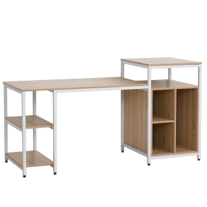 Bureau informatique multimédia avec multi-rangements grand plateau