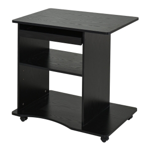 Bureau informatique à roulettes avec support clavier