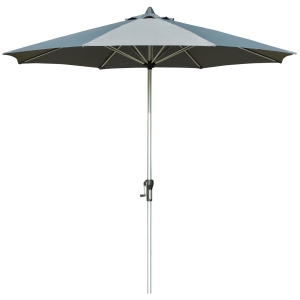 Outsunny 2,7 m Sonnenschirm Terrassenschirm Marktschirm 8 Rippen Gartenschirm mit Sonnenschutz Aluminum Polyester Dunkelgrau