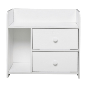 HOMCOM Particle Board 4-Compartment Organiser Cabinet White