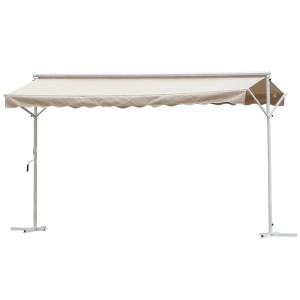 Store double pente acier époxy blanc polyester imperméabilisé anti-UV