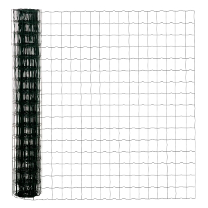 Outsunny Rete di Recinzione in Acciaio e PVC per Spazi Esterni, Rotolo da 25m e Altezza 1.7m, Verde