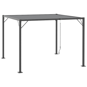 Outsunny Foisor de Gradina 2.95x2.95m din Aluminiu si Otel pentru Exterior, Gri