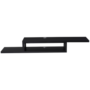 HOMCOM Wall Mounted Media Console, Floating TV Stand Component Shelf, Entertainment Center Unit, Black
