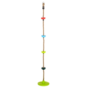 HOMCOM Kid Climbing Rope Disc Swings Seat Set w/ Platforms Outdoor Toys Playset