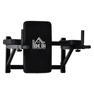 HOMCOM Wall Mounted Dip Station Knee Leg Raise Chin Up Pull Up Rack Home Gym Fitness Exercise Workout Bars New