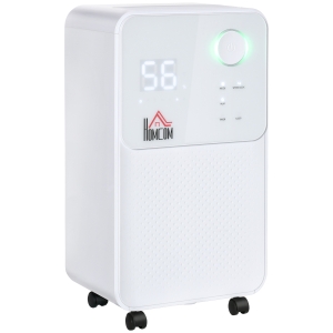 HOMCOM Luftentfeuchter mit Rollen für 16-20㎡ Räume Weiß 28 x 20 x 50,5 cm