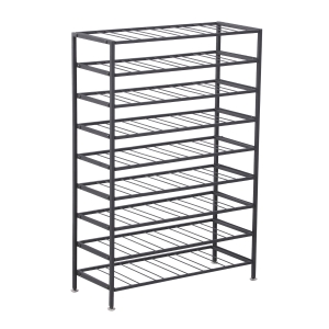 HOMCOM 54 Bottles Wine Rack 9-Tier Metal Holder Stand Display Organizer Storage Shelf Black