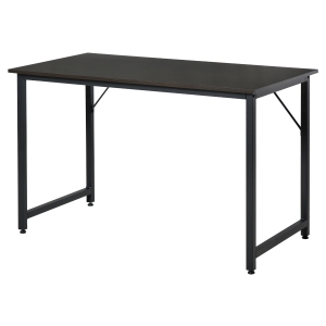 HOMCOM Hard Duty Office Desk Computer Desk w/ Adjustable Feet Wood Grain Black