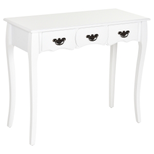 HOMCOM Vintage consoletafel bijzettafel dressoir 3 schuiflades massief hout