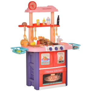 HOMCOM Cucina Giocattolo per Bambini Età 3+ - Multicolore