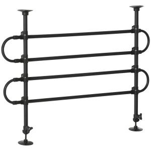 PawHut Grade de Segurança de Carro para Cães Ajustável em Largura e Altura 87-135x60x105cm Grade Separadora para Porta Malas de Carro Universal Metal Preto