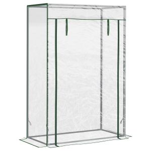 Outsunny 100 x 50 x 150cm Greenhouse Steel Frame PVC Cover with Roll-up Door Outdoor for Backyard, Balcony, Garden, Green