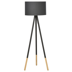 Lampadaire trépied style scandinave bois de caoutchouc