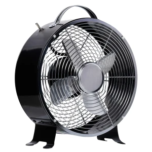 HOMCOM Compact 26cm Electric Desk Fan, 2 Speed Settings, Safety Guard, Anti-Slip Feet, Perfect for Personal Cooling in Home or Office, Black
