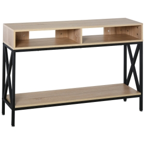 Table de Console Table d'Entrée Industriel 120 x 23,5 x 75 cm Bois