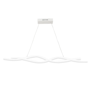 HOMCOM Lampadario LED Sospeso Ondulato, Altezza Regolabile, Luce Fredda 5000K
