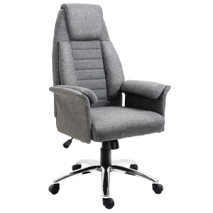 Homcom Fauteuil de Bureau Ergonomique Gris 71 x 79 x 125 cm