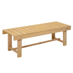 Outsunny Panchina da Esterni Impermeabile 2 Posti in Legno di Abete 110x38x35cm