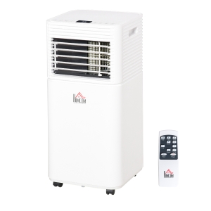 HOMCOM 1010W Portable Air Conditioner 4 Modes LED Display 24 Timer Home Office White
