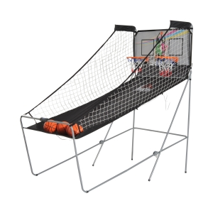 Homcom Panier de Basket Pliable en Acier Noir 113 x 76,5 x 25,5 cm