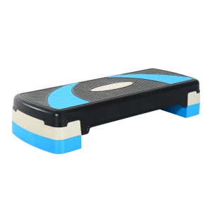 Homcom Stepper Fitness Aerobic en Plastique Noir Bleu 80 x 31 x 12 cm
