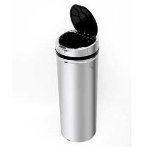 HOMCOM 50L Stainless Steel Sensor Trash Can W/ Bucket-Chrome