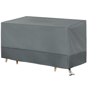 Outsunny 127x72cm Outdoor Garden Rattan Furniture Protective Cover Water UV Resistant