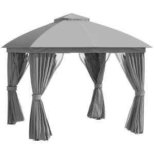 Outsunny 3m x 3m Patio Gazebo met aluminium luifel