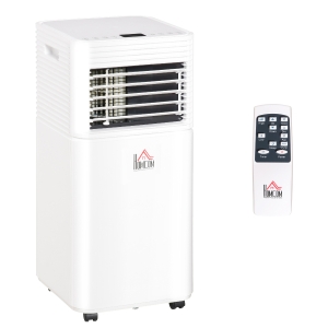HOMCOM 785W Portable Air Conditioner 4-IN-1 Modes LED Display 24 Timer Home Office White