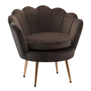HOMCOM Poltrona Vintage di Design in Velluto Grigio, Poltroncina da Camera con Schienale Alto 76x67x74cm