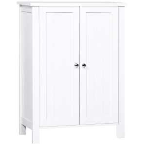 kleankin Mobiletto da Bagno Due Ante Bianco 60 x 30 x 80cm