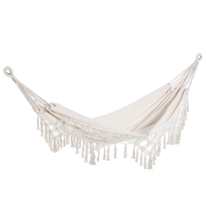 Hamac de voyage portable style bohème chic coton polyester beige