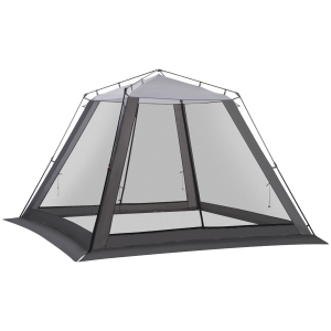 Outsunny Zelt aus Netzmaterial für 6-8 Pers., Grau+Schwarz, 3 x 3 x 2 m