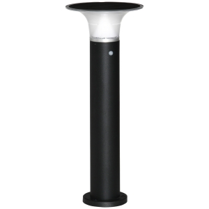 Outsunny Lumina pentru Exterior cu Energie Solara cu 2 Culori, Φ23.5x60cm, Neagra