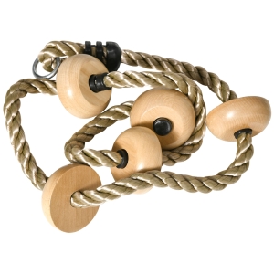 Outsunny Kletterseil mit 5 Knoten für Kinder 3-14 J., Naturfarbe, 2 m