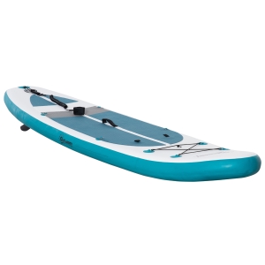Outsunny Stand Up Paddle mit viel Zubehör Weiß+Blau+Grau 320 x 76 x 15 cm
