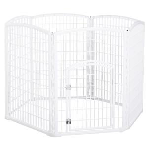 PawHut Recinto per cani per Animali Domestici 6 Pannelli 65 x 95 cm Plastica Resistente