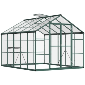 Outsunny Begehbares Gewächshaus Aluminium Transparent 308 x 248 x 226 cm