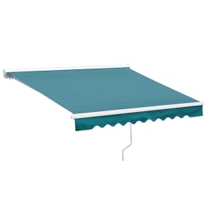 Outsunny 3x2.5m Motorised Aluminium Awning w/ Remote Green