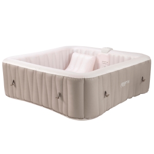 Spa gonflable carré 2 places 2 couchettes Infinite 140 buses d'air chauffage filtration