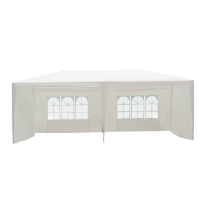 Outsunny Gazebo Canopy Camping/Party/Wedding Tent with PE Cloth 6x3 m-White