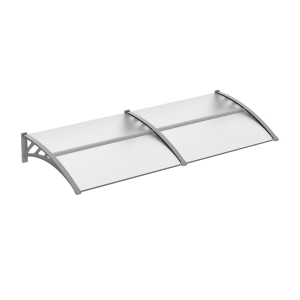 Outsunny Door Canopy Awning Outdoor Window Rain Shelter Cover for Front/Back Door Porch Clear 200 x 80cm