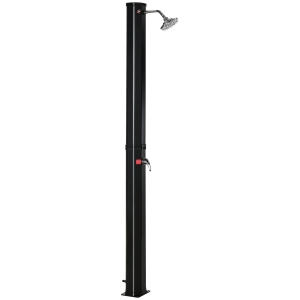 Dus Outsunny Solar de Gradina Incalzit 55° pentru Exterior, Dus de Gradina 35L cu Mixer, pentru Piscina si Camping, Negru