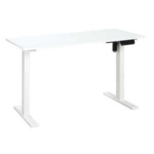 Vinsetto Birou care se Ridica pe 3 Inaltimi cu Reglare Electrica si Design Anti-coliziune, 120x60x74.5-114.5cm, Alb