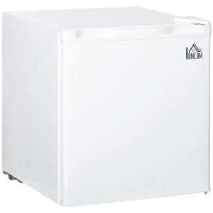 HOMCOM Frigider portabil 46 litri cu Raft Detasabil, Temperatura Reglabila si Usa Revrsibila, 44,5x46,5x49,8cm, Alb