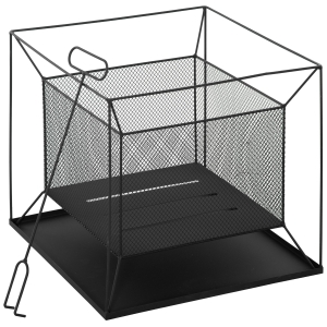 Brazier de Gradina Portabil din Metal Outsunny, Brazier in aer liber cu Design suspendat si Vatrai, 45x45x43cm Negru